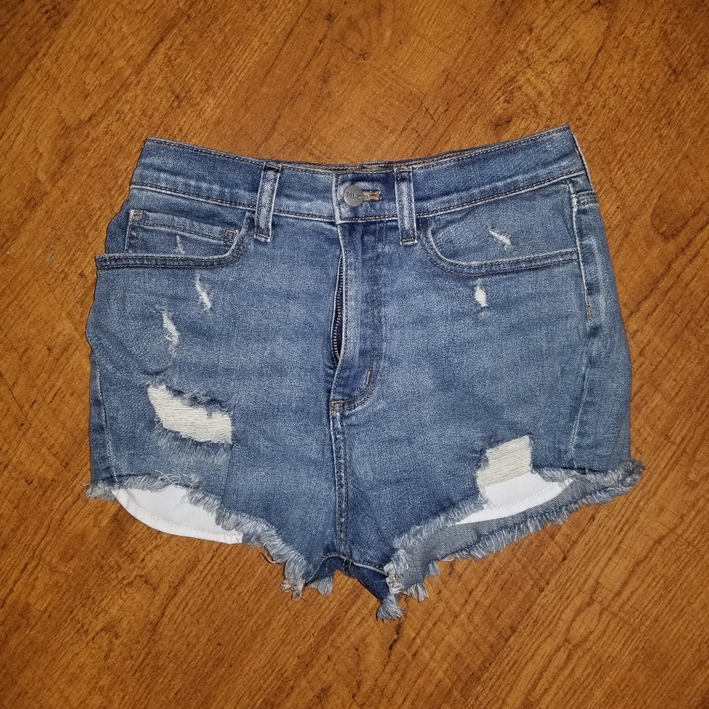 Brand New VS Pink High Waist Jean Shorts sz 6 NWT